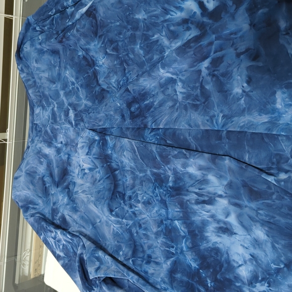 FADED GLORY BLUE MARBLE TIE DYE PRINT TOP SIZE 2X - Picture 12 of 12
